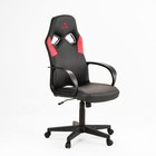 Кресло игровое Zombie RUNNER черный/красный, текстиль/эко.кожа, крестовина пластик - фото 108594665