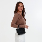 Сумка женская на молнии, цвет чёрный - Фото 12