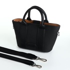 Сумка женская на молнии, цвет чёрный - Фото 8