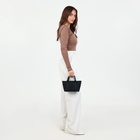 Сумка женская на молнии, цвет чёрный - Фото 11