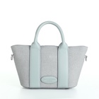 Сумка женская тоут на молнии, 25×7×14 см, однотонная, голубая - Фото 4