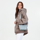 Сумка женская тоут на молнии, 25×7×14 см, однотонная, голубая - Фото 2