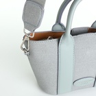 Сумка женская тоут на молнии, 25×7×14 см, однотонная, голубая - Фото 3