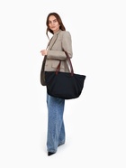 Сумка-шопер женская на молнии, размер 40×19×30 см, чёрная - Фото 12