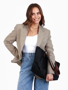 Сумка-шопер женская на молнии, размер 40×19×30 см, чёрная - Фото 13