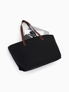 Сумка-шопер женская на молнии, размер 40×19×30 см, чёрная - Фото 7