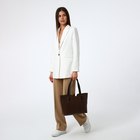 Сумка женская на молнии, цвет коричневый - фото 25478208