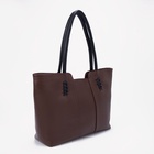 Сумка женская на молнии, цвет коричневый - фото 21564044