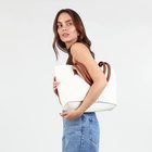 Сумка женская на молнии, цвет белый 7653730