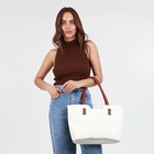 Сумка женская на молнии, цвет белый 7653730