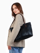 Сумка-шопер женская на молнии, размер 43×12×27 см, чёрная - фото 51741950