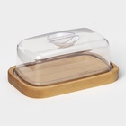 Маслёнка Rosemary, дерево, 17×11×6.5 см - Фото 2