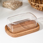 Маслёнка Rosemary, дерево, 17×11×6.5 см - Фото 7