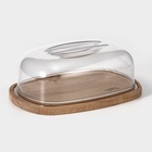 Хлебница Rosemary, 27×18.5×10 см, пластик, деревянное дно - Фото 1