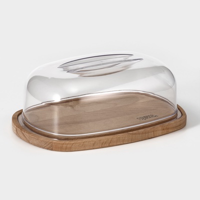 Хлебница Rosemary, 27×18.5×10 см, пластик, деревянное дно