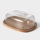 Хлебница Rosemary, 27×18.5×10 см, пластик, деревянное дно - Фото 4