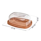 Хлебница Rosemary, 27×18.5×10 см, пластик, деревянное дно - Фото 7