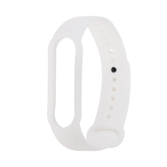 Ремешок для фитнес-браслета Mi Band 5/6 LuazON, силиконовый, белый - Фото 1