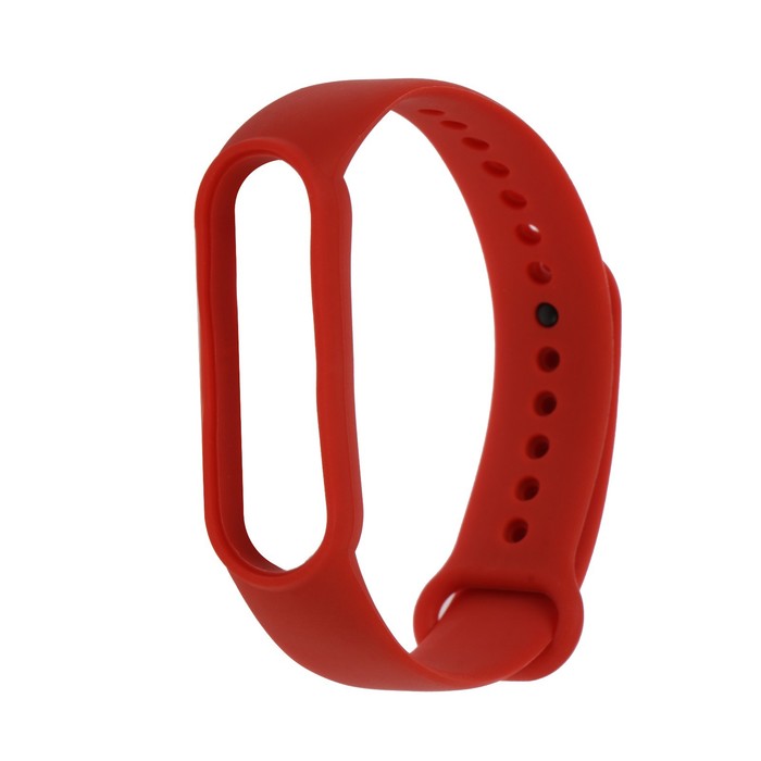 Ремешок для фитнес-браслета Mi Band 5/6 LuazON, силиконовый, красный - Фото 1