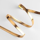 Косая бейка, кожзам, 8 мм × 10 ± 1 м, цвет золотой - Фото 2