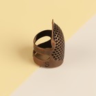 Напёрсток раздвижной, для длинных ногтей, размер S, цвет бронзовый - Фото 1