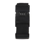 Ремень для чемодана или сумки с кодовым замком, черный - Фото 2