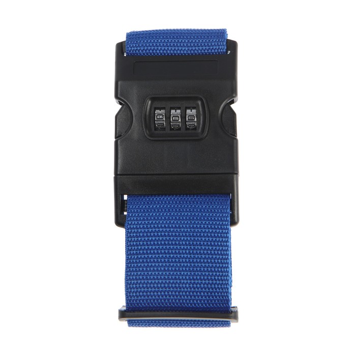 Ремень для чемодана или сумки с кодовым замком ТУНДРА, цвет синий - фото 1905979850