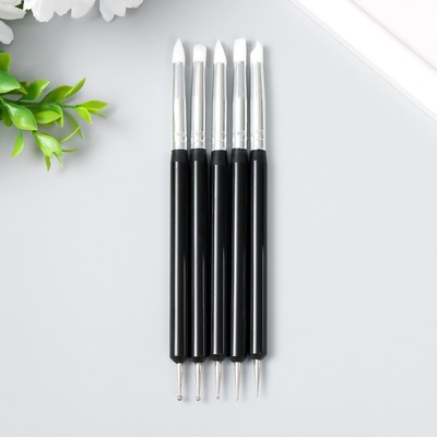 Инструменты для моделирования и придания формы набор 5 шт., 15 см, пластик, резина, металл