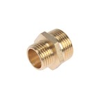 Ниппель переходной ZEIN, 3/4" х 1/2", наружная резьба, латунь (комплект 10 шт) - фото 37083146