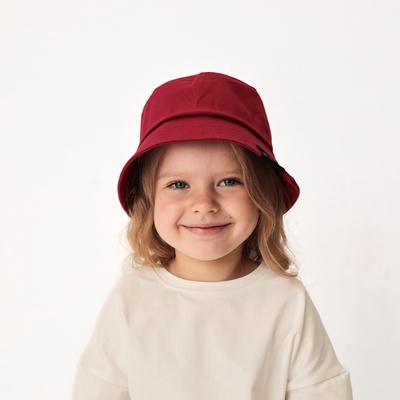 Панама детская «Классика» MINAKU, красная, размер 52