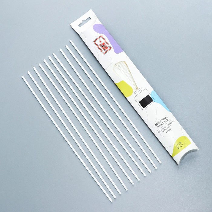 Набор фибровых палочек для ароматического диффузора, 25х0,3 см, 10 штук, белый - фото 1907427344