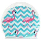Шапочка для плавания детская ONLITOP «Фламинго», силиконовая, обхват 46-52 см - фото 3756500