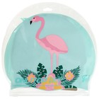 Шапочка для плавания детская ONLITOP «Фламинго на цветке», силиконовая, обхват 46-52 см - фото 3756510