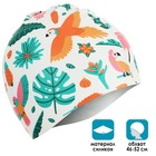 Шапочка для плавания детская ONLITOP «Фламинго с птицами», силиконовая, обхват 46-52 см - фото 3792681