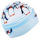 Шапочка для плавания детская ONLITOP «Пингвины», силиконовая, обхват 46-52 см - фото 3756524
