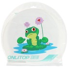 Шапочка для плавания детская ONLITOP «Лягушонок на кувшинке», силиконовая, обхват 46-52 см - фото 3756530