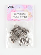 Фиксатор для шнура, металл, d=4 мм, 20×9 мм, 10 шт., цвет серебряный - Фото 3