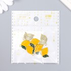 Декор для творчества металл, эмаль "Лимон" жёлтый 2х1,8 см - Фото 5