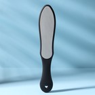 Тёрка для ног, лазерная, двусторонняя, с пилкой, прорезиненная ручка, 27 см, цвет чёрный - фото 24508028