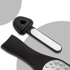 Тёрка для ног, лазерная, двусторонняя, с пилкой, прорезиненная ручка, 27 см, цвет чёрный - фото 24508031