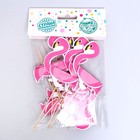 Набор шпажек для канапе «Розовый фламинго», 12 шт - Фото 2
