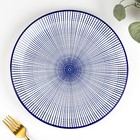 Тарелка керамическая Доляна «Мерцание», d=26,7 см, цвет синий - фото 318853359