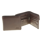 Кошелёк мужской 2 отдела, монетница, отдел для кредиток, цвет коричневый - Фото 1