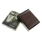 Кошелёк мужской 2 отдела, монетница, отдел для кредиток, цвет коричневый - Фото 3