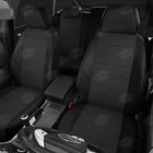 Авточехлы для BMW 1 F20 с 2011-2017 г., 5 дверей, хэтчбек, жаккард, экокожа, цвет чёрный - Фото 2