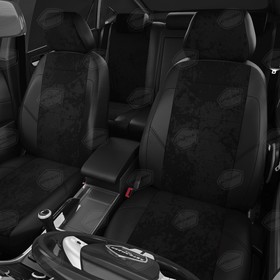 

Авточехлы для Daewoo Nexia 1 с 1995-2008 г., седан, алькантара, экокожа, цвет чёрный