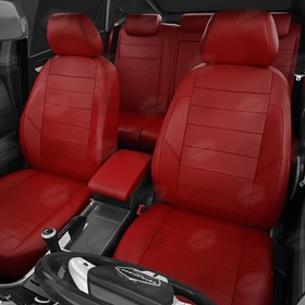 

Авточехлы для Honda Cr-v 3 с 2006-2012 г., джип, перфорация, экокожа, цвет красный