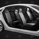 Авточехлы для Nissan Terrano 3 с 2017-н.в., джип, с перфорацией, экокожа, цвет светло-серый, чёрный - Фото 5