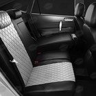 Авточехлы для Nissan Terrano 3 с 2017-н.в., джип, с перфорацией, экокожа, цвет светло-серый, чёрный - Фото 6