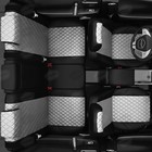 Авточехлы для Nissan Terrano 3 с 2017-н.в., джип, с перфорацией, экокожа, цвет светло-серый, чёрный - фото 6586194